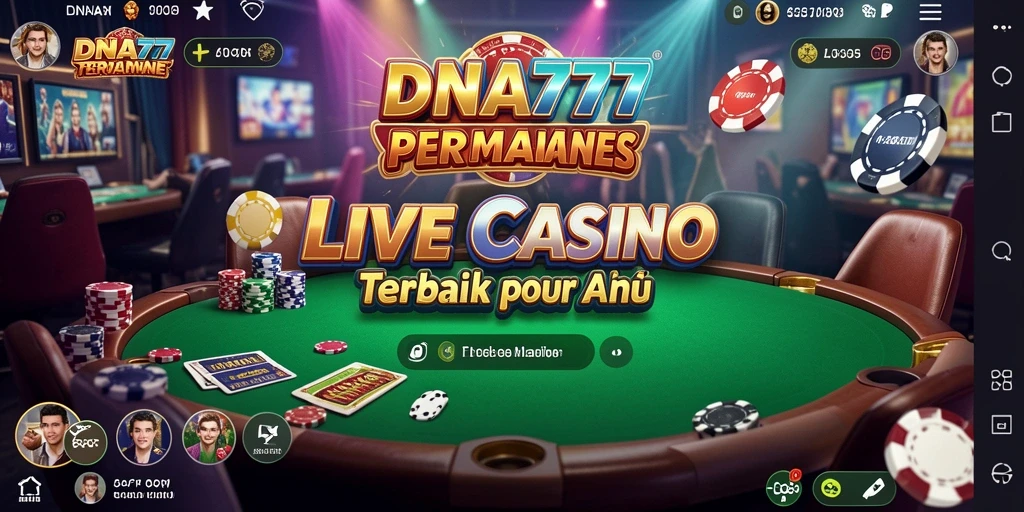 Gameplay menarik DNA777 dengan dealer langsung dan suasana kasino.