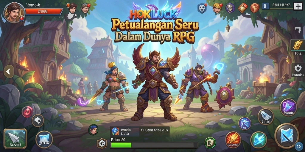 Screenshot gameplay HOKILUCK menampilkan aksi seru di dunia RPG.