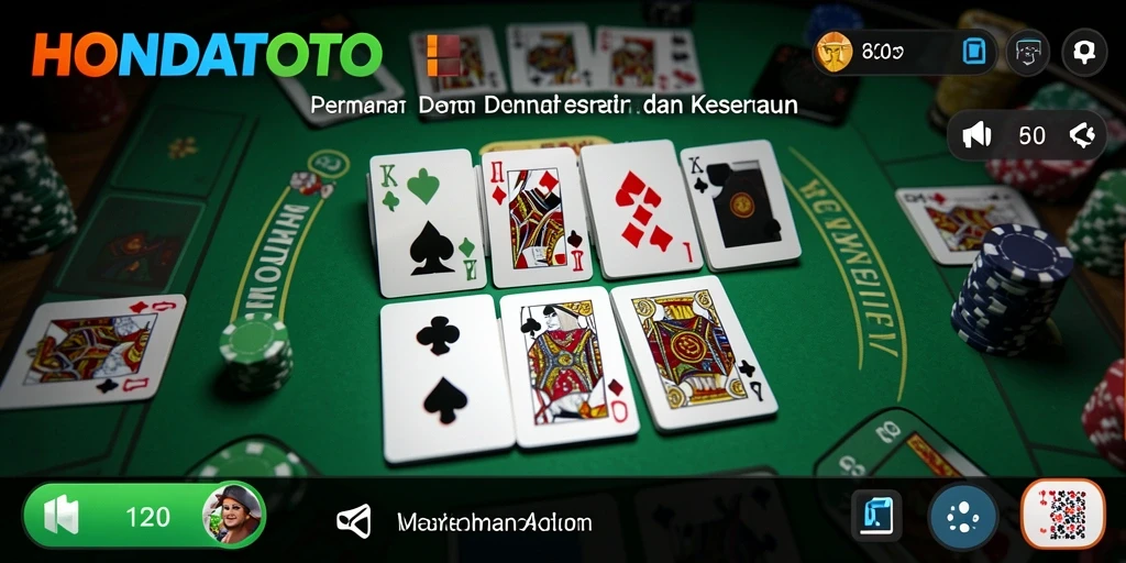 Screenshot HONDATOTO menampilkan gameplay Domino yang mendebarkan.