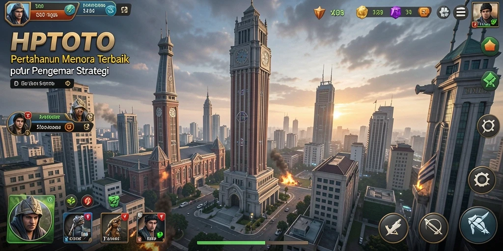 Screenshot HPTOTO menampilkan momen epik dalam gameplay Tower Defense.