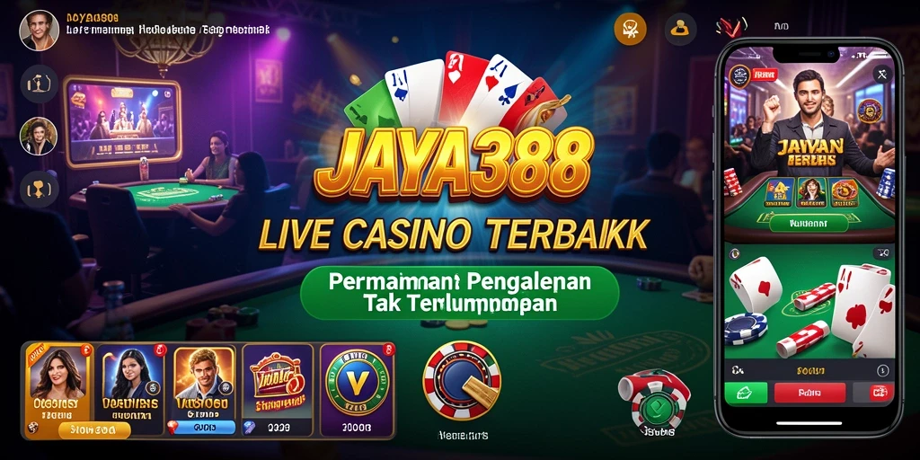 Tampilan screenshot gameplay JAYA388 menunjukkan dealer profesional dalam aksi.