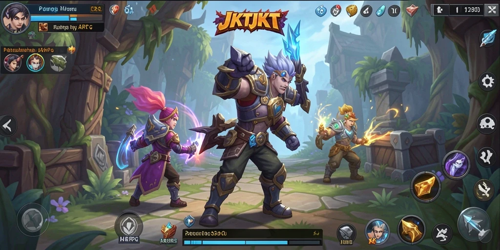 Screenshot gameplay <strong>JKTJKT</strong> yang menunjukkan pertarungan seru di dunia ARPG.