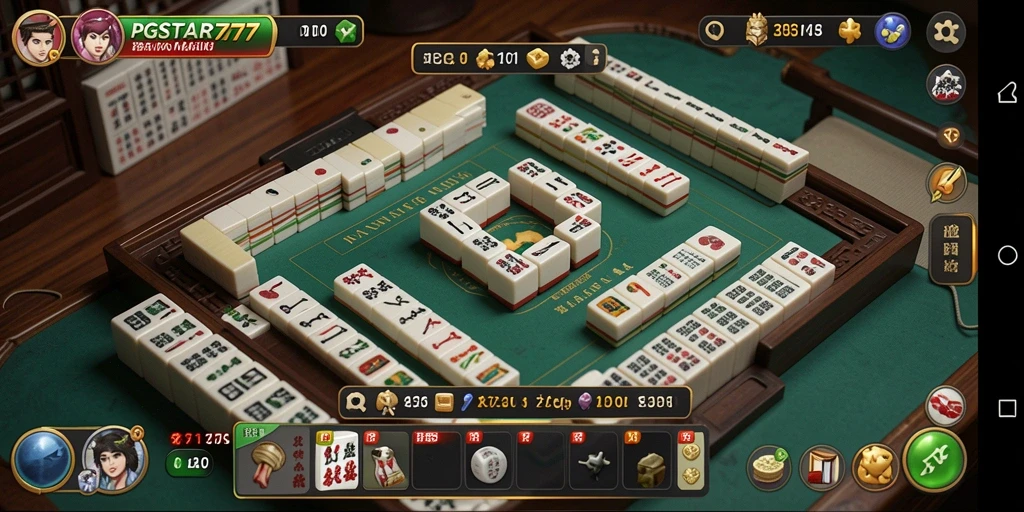 Screenshot utama PGSTAR777 yang menunjukkan gameplay Mahjong yang seru.