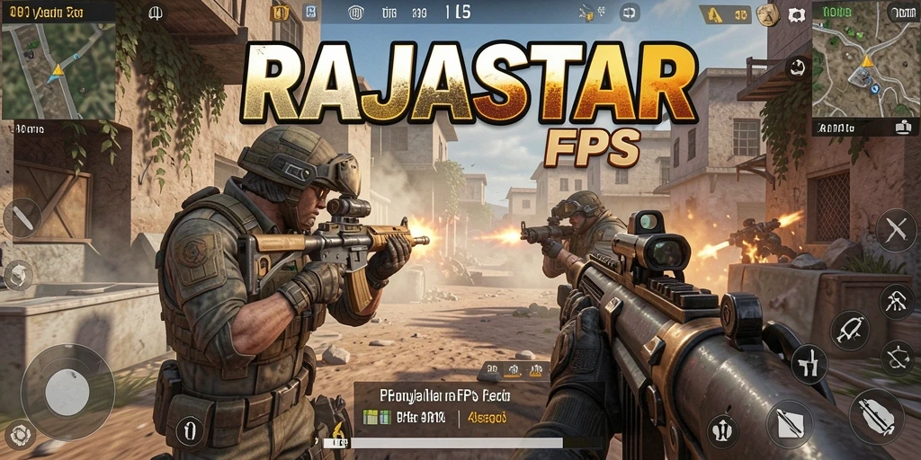 Tampilan menarik dari gameplay RAJASTAR dengan aksi menembak yang intens.