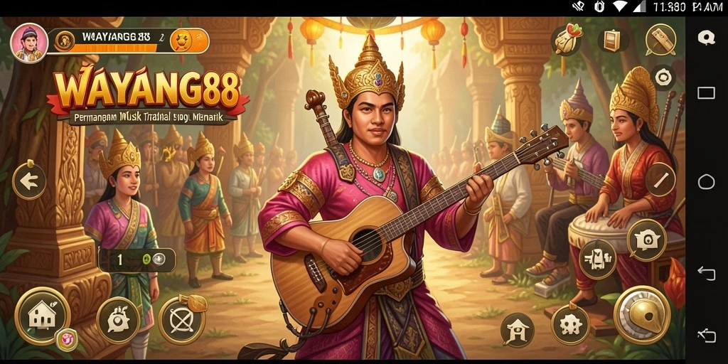 Tampilan gameplay musik yang menarik dan interaktif di WAYANG88.
