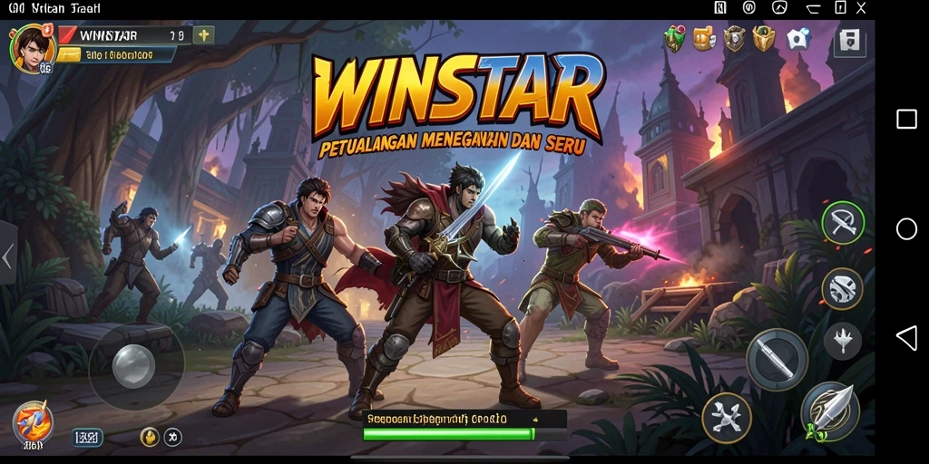 Tangkapan layar menampilkan aksi mendebarkan dalam petualangan WINSTAR.