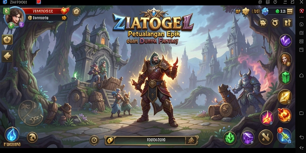 Tampilan gameplay ZIATOGEL yang menakjubkan dan penuh aksi.