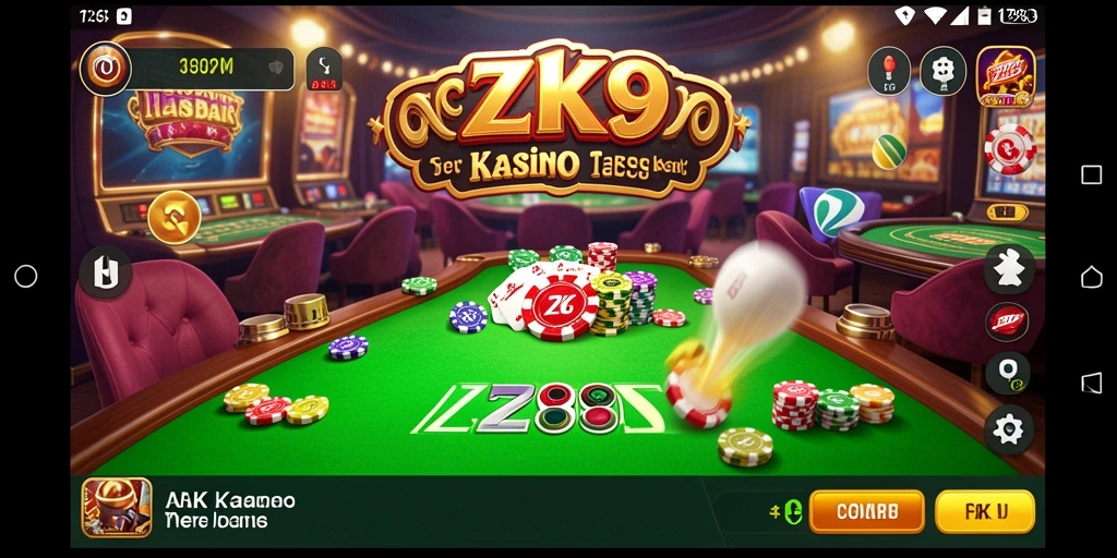 Tampilan gameplay Kasino yang menegangkan di ZK9.