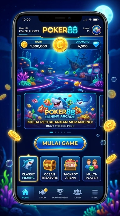 Tampilan antarmuka aplikasi poker88 yang user-friendly.